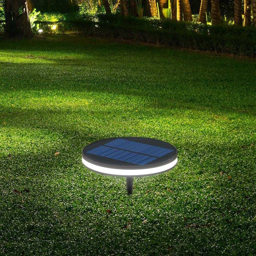 V-tac 1,8W LED įsmeigiamas lauko šviestuvas su saulės baterija, juodas, 3000K, IP54