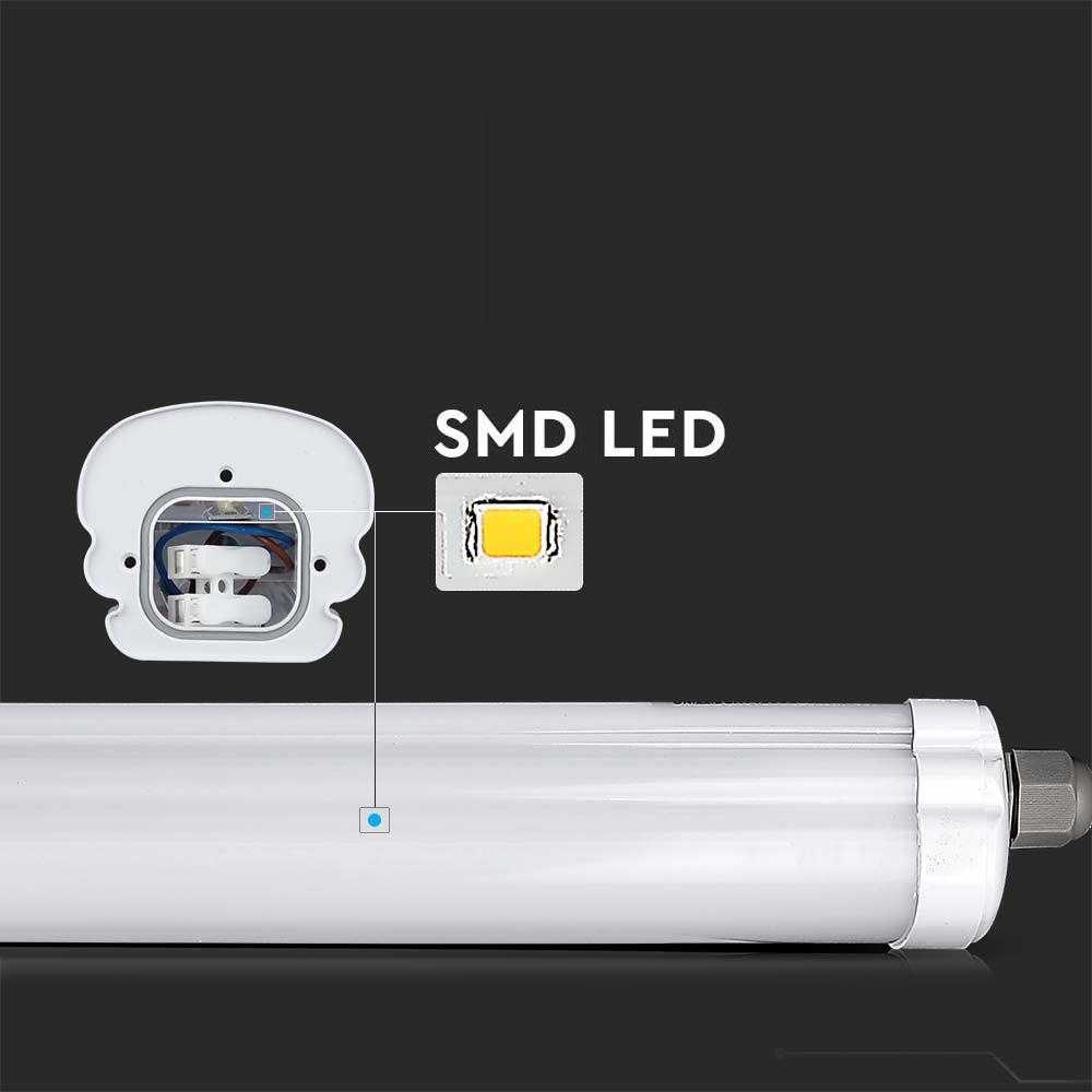 V-tac 18W LED linijinis paviršinis šviestuvas G-SERIES, 60cm, baltas, 6500K, IP65