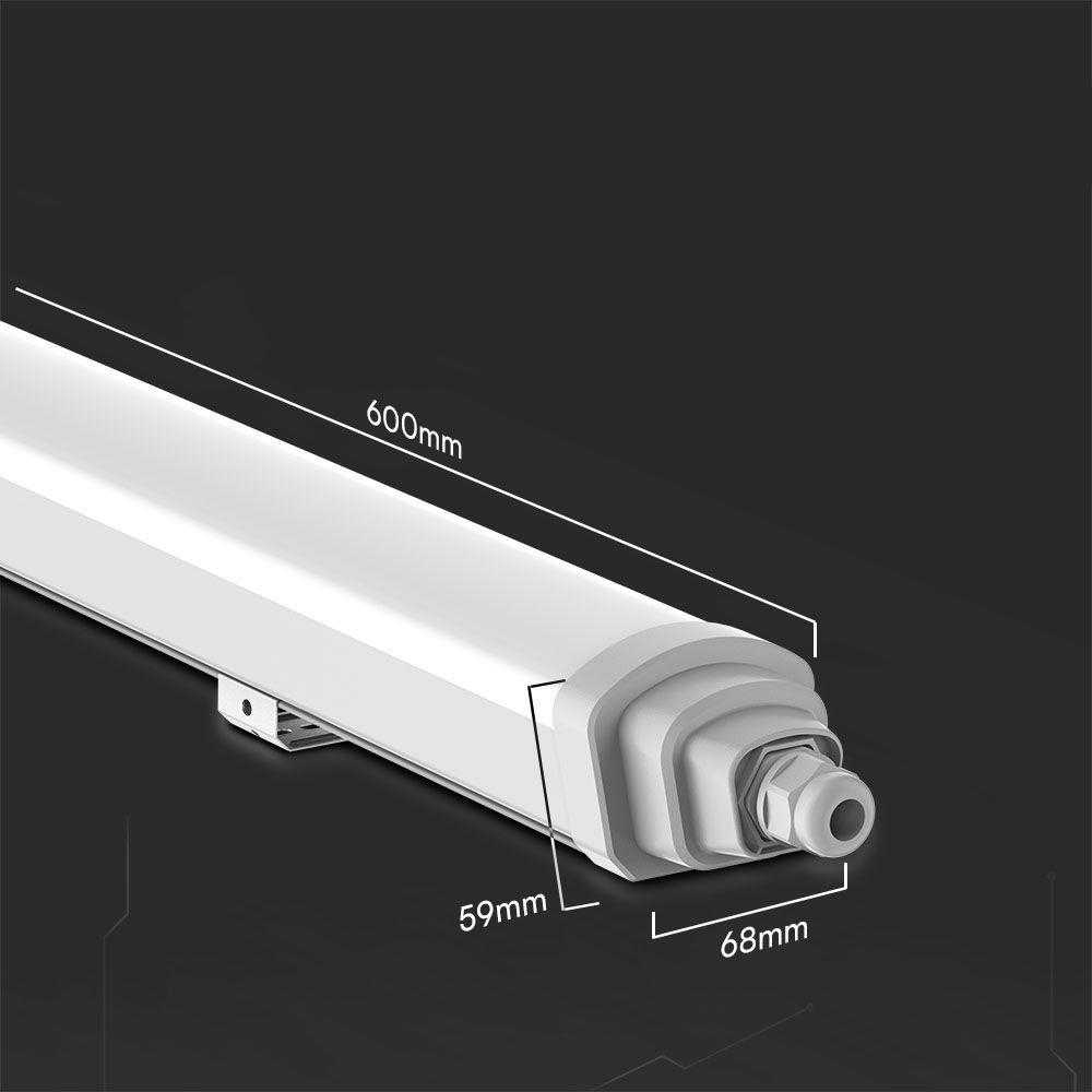 V-tac 18W LED šviestuvas T8, 60cm, baltas, 6500K, SAMSUNG LED chip