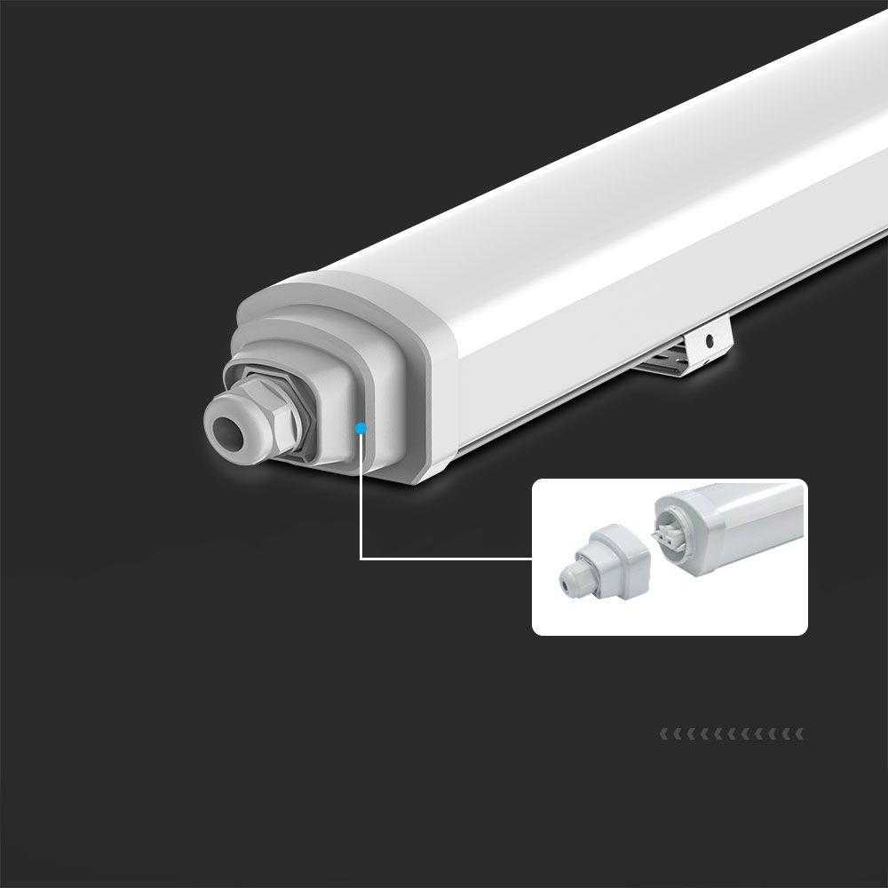 Lubinis šviestuvas V-tac 18W LED šviestuvas T8, 60cm, baltas, 4000K, SAMSUNG LED chip