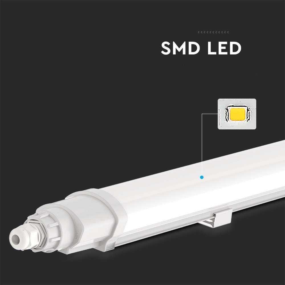 V-tac 36W LED linijinis paviršinis šviestuvas L-SERIES, 120cm, baltas, 4000K, IP65