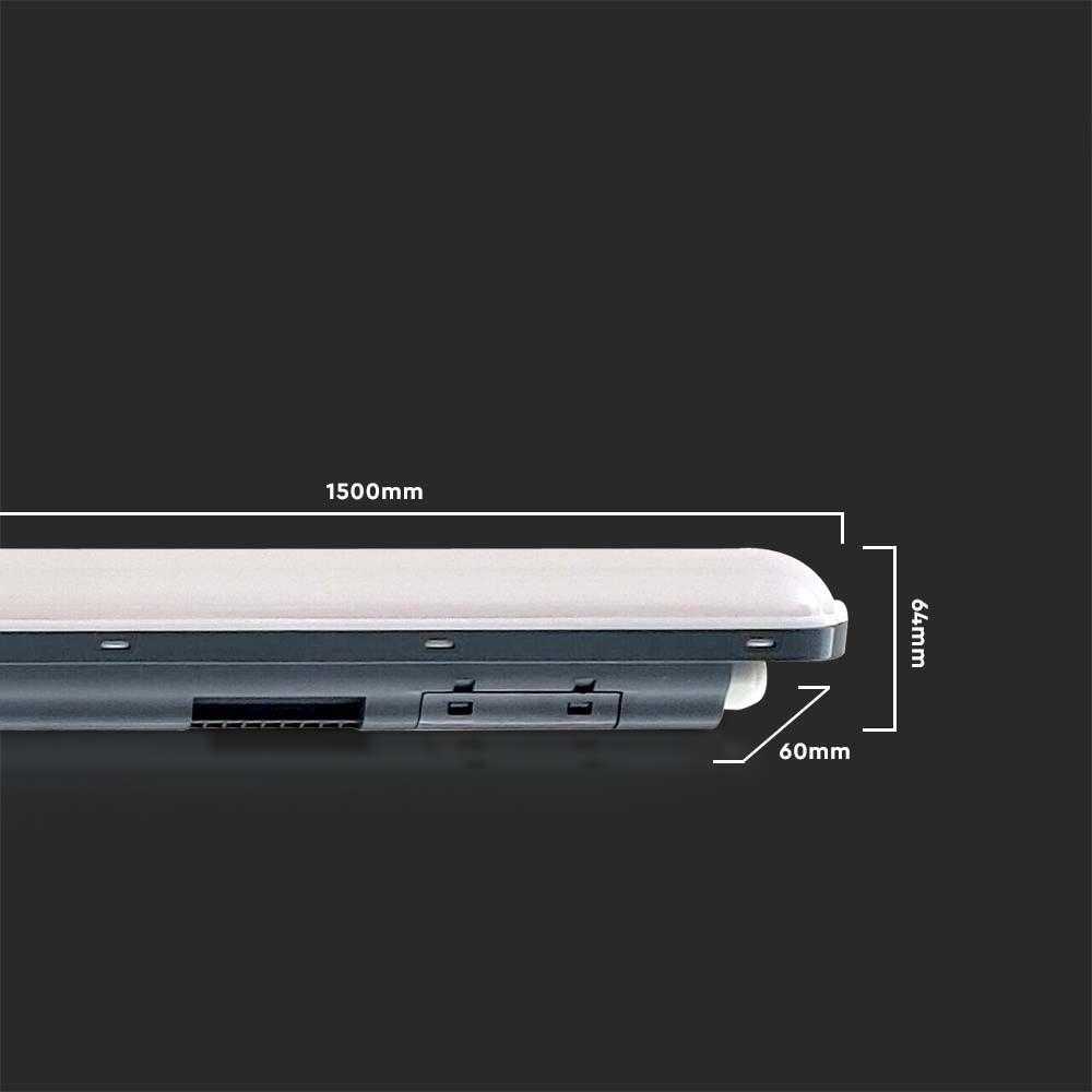 V-tac 48W LED šviestuvas X-SERIES, 150cm, juodu korpusu, 6500K, IP65