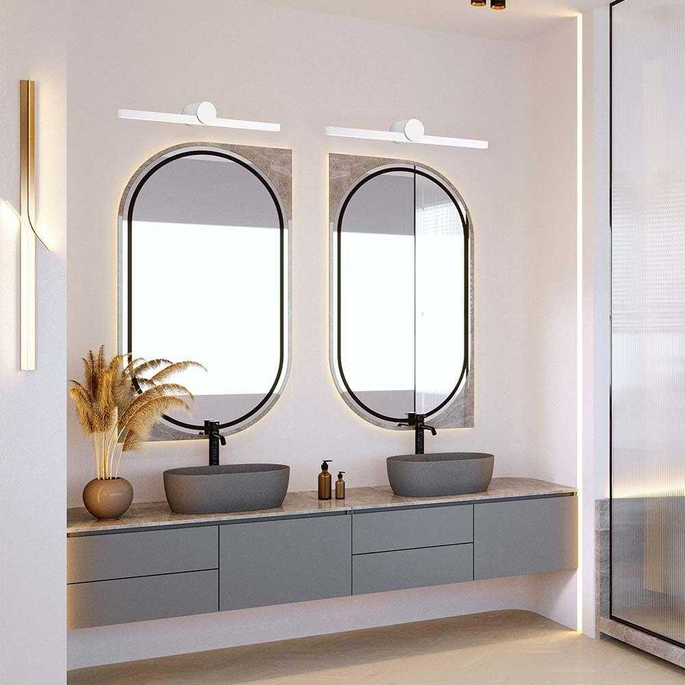 Sieninis šviestuvas V-tac 10W LED veidrodžio šviestuvas, baltas, 3000K, IP65