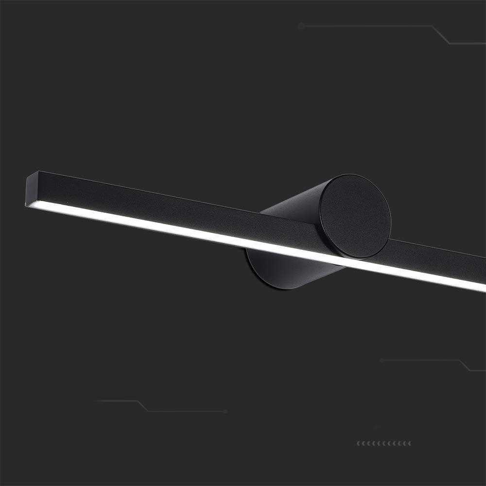 Sieninis šviestuvas 10W LED veidrodžio šviestuvas, juodas, 4000K, IP65