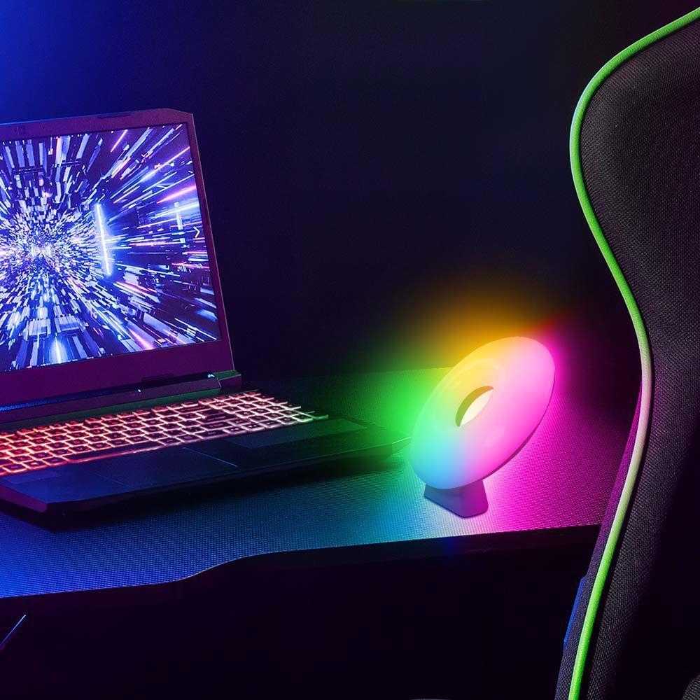 V-tac 4W LED šviestuvas, baltas, suderinamas su AMAZON ALEXA ir GOOGLE HOME, 3000-6500K/RGB