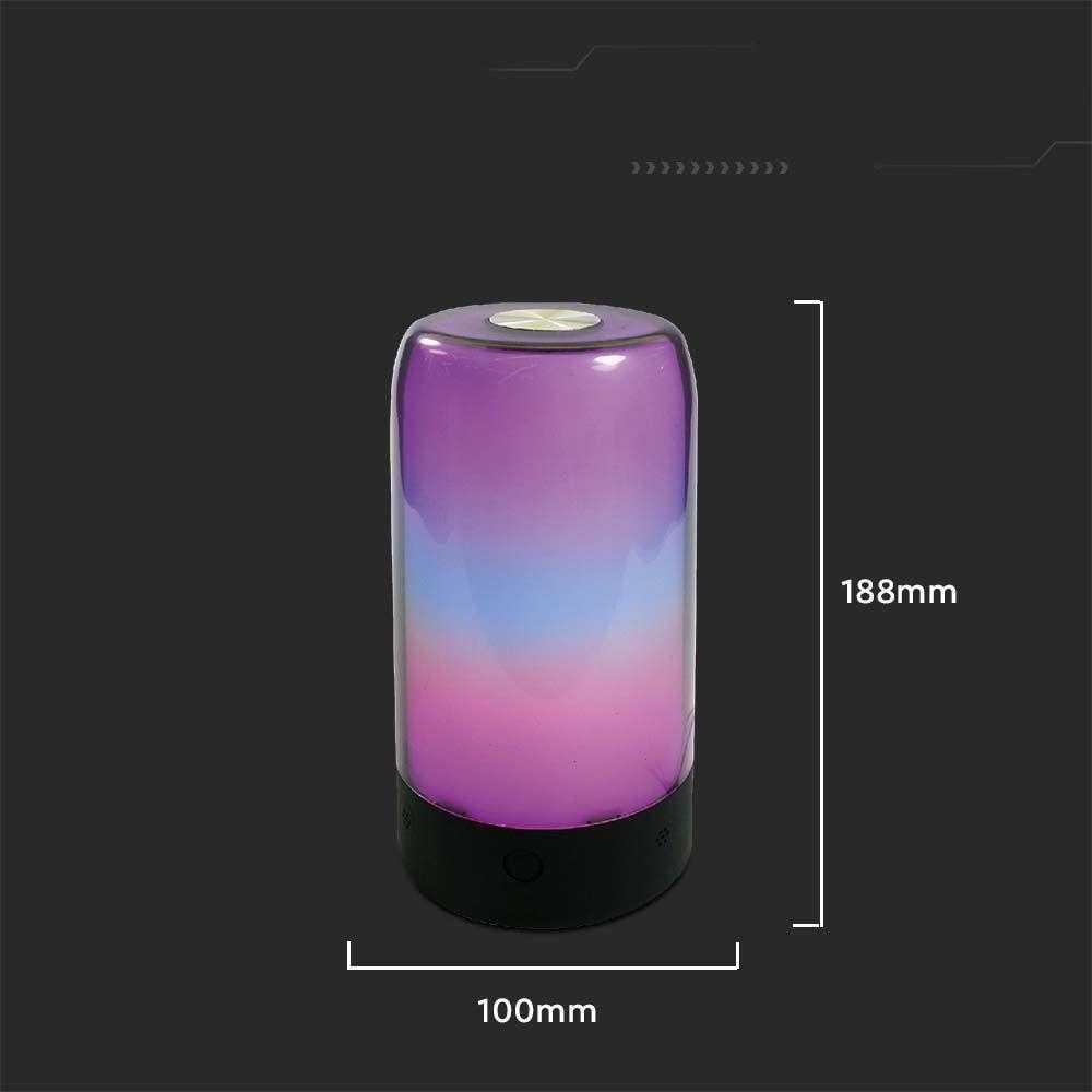 V-tac 8W LED šviestuvas, juodas, suderinamas su AMAZON ALEXA ir GOOGLE HOME, RGB