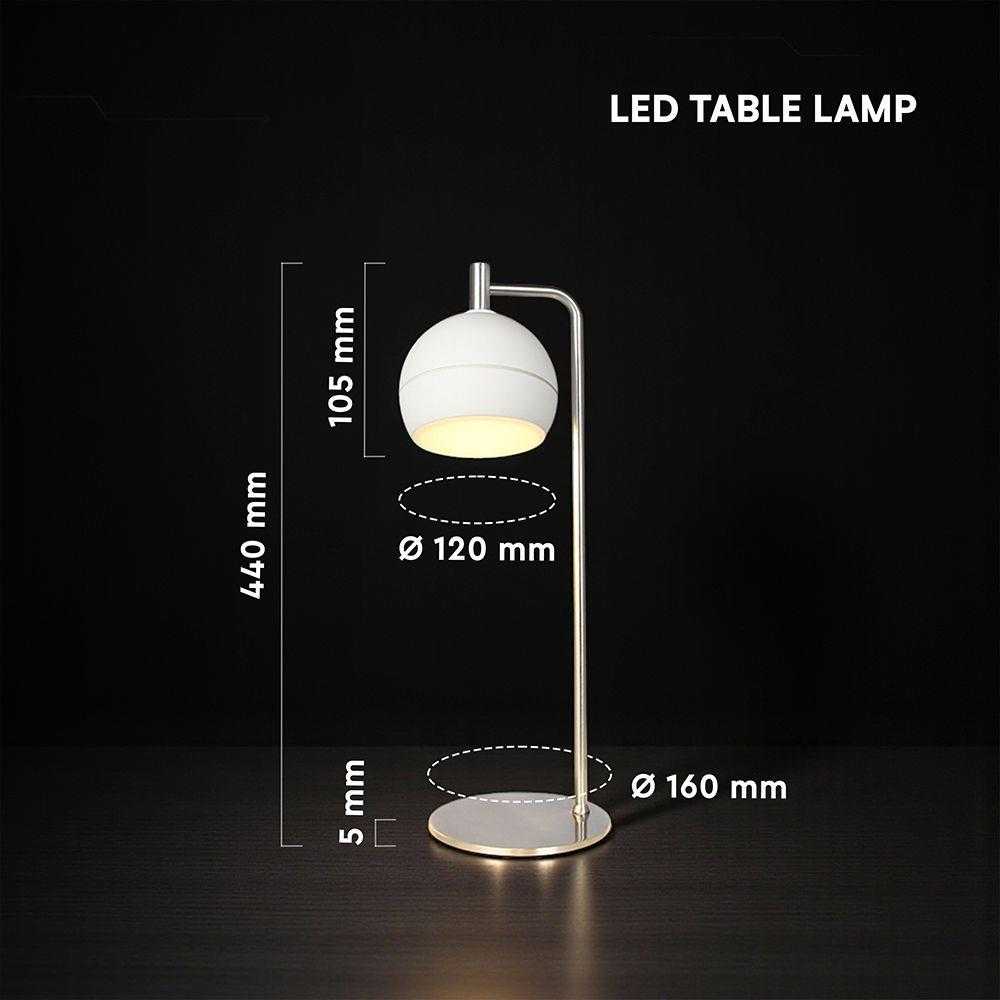 10W LED stalo šviestuvas, nikelio/baltos sp., 3000K