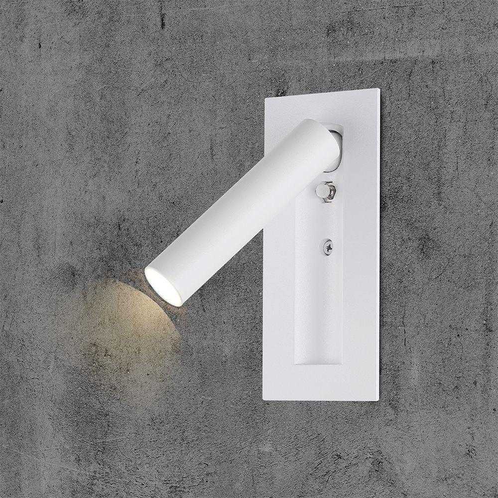 V-tac 2W LED įleidžiamo montavimo sieninis šviestuvas, baltas, 3000K, CREE LED chip