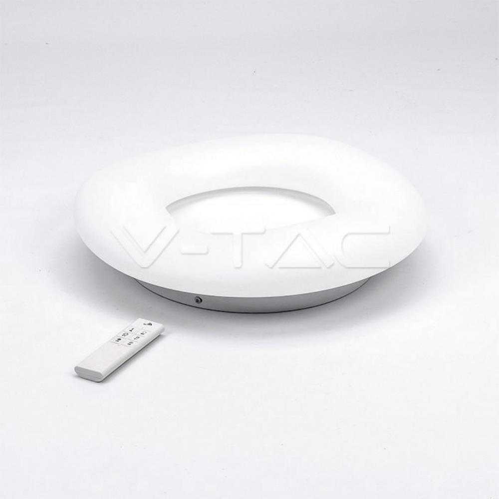 Lubinis šviestuvas 32W LED paviršinis šviestuvas V-TAC, D:460*H120, baltas, keičiantis spalvas.