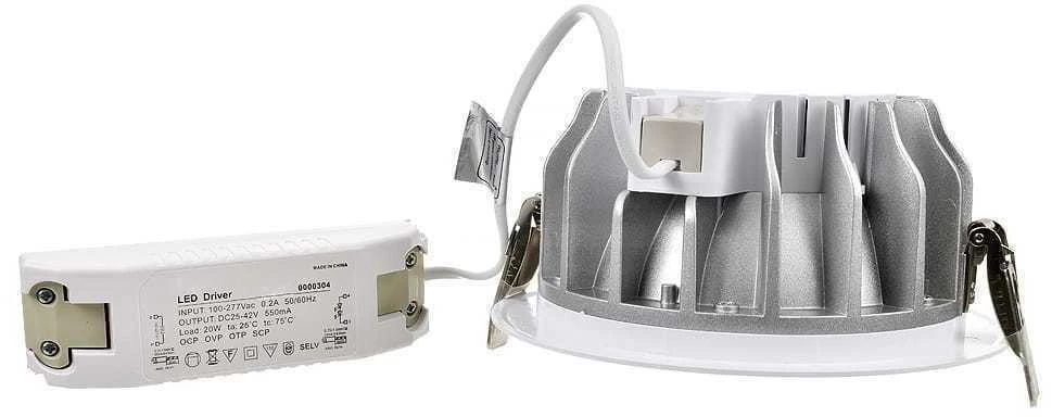 V-tac 40W LED įleidžiamas šviestuvas, baltas, 6500K