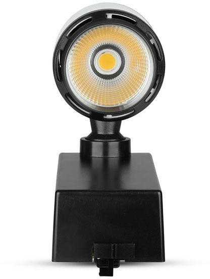V-tac 35W LED šviestuvas į 3 fazių bėgelius, juodu / baltu korpusu, 6400K