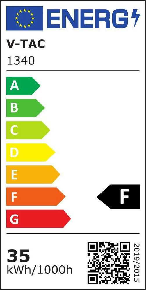 V-tac 35W LED šviestuvas į 3 fazių bėgelius, juodu / baltu korpusu, 6400K