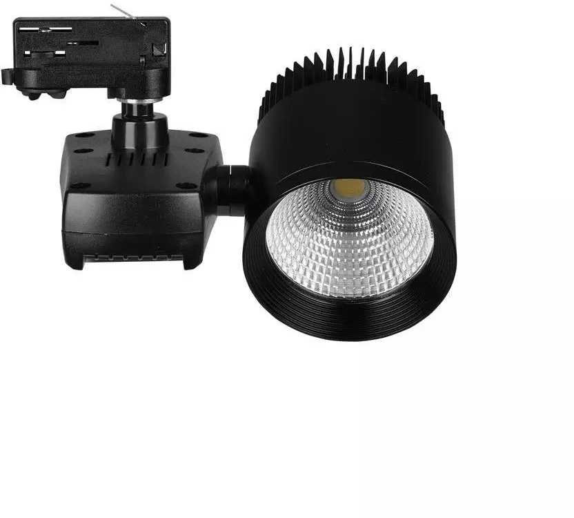 40W Euro LED šviestuvas ant bėgelio V-TAC, juodas, (4000K)