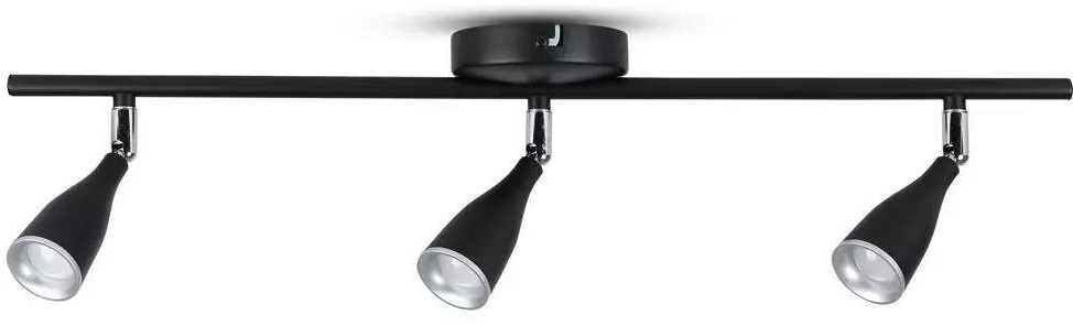 Lubinis šviestuvas V-tac 3x4,5W LED sieninis/paviršinis šviestuvas, juodas, 4000K