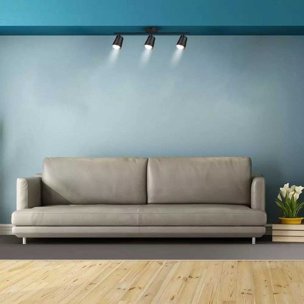 Lubinis šviestuvas V-tac 3x5W LED paviršinis šviestuvas, juodas, 3000K