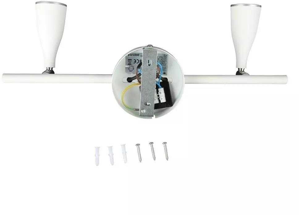Lubinis šviestuvas V-tac 2x4,5W LED sieninis/paviršinis šviestuvas, baltas, 3000K