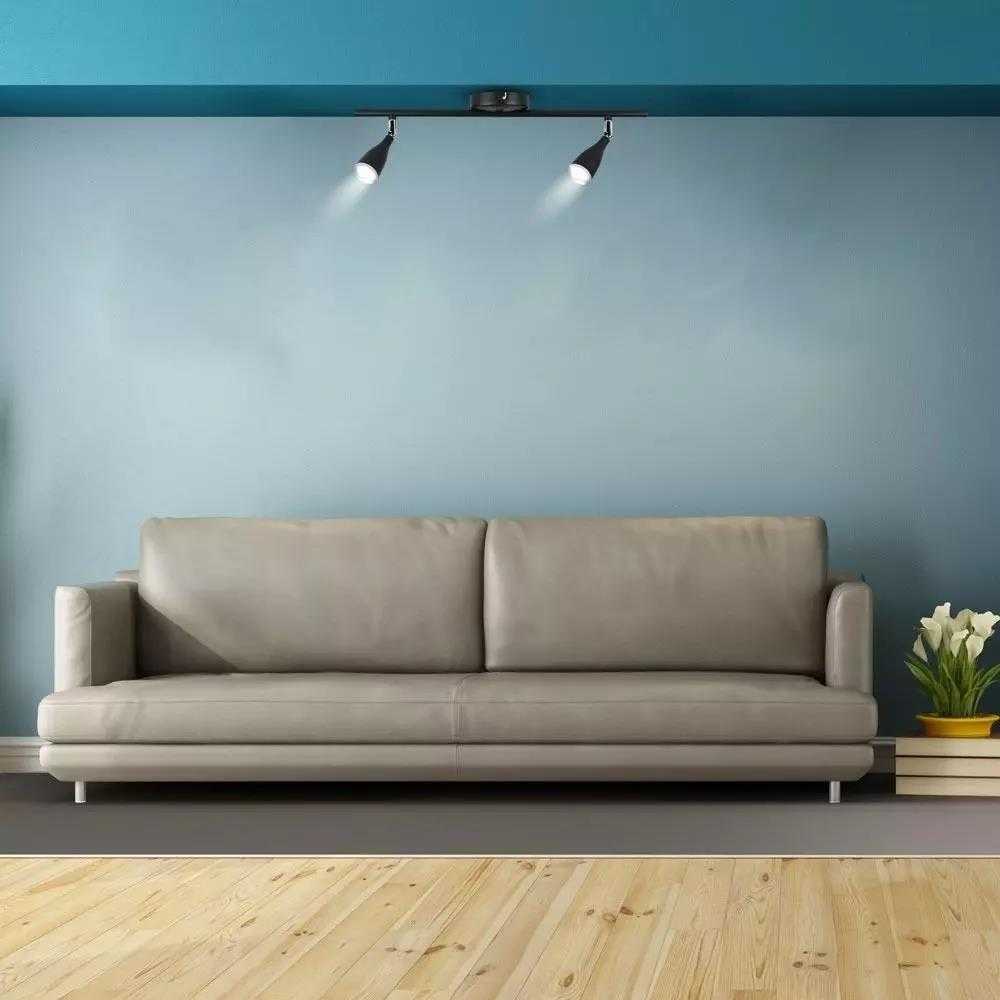 Sieninis šviestuvas V-tac 2x4,5W LED sieninis/paviršinis šviestuvas, juodas, 4000K