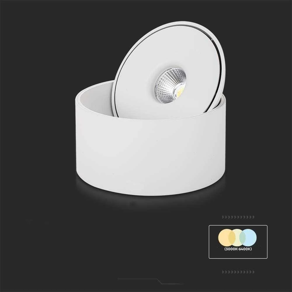 Lubinis šviestuvas V-tac 20W LED paviršinis šviestuvas, baltas, 3000-6400K
