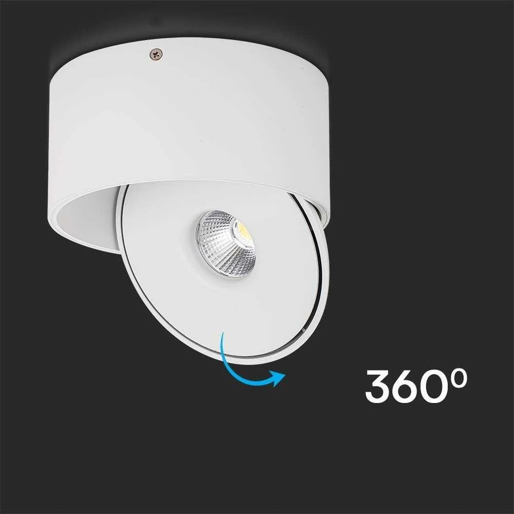 Lubinis šviestuvas V-tac 20W LED paviršinis šviestuvas, baltas, 3000-6400K