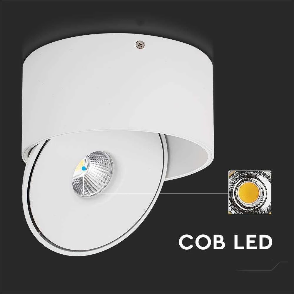 Lubinis šviestuvas V-tac 20W LED paviršinis šviestuvas, baltas, 3000-6400K