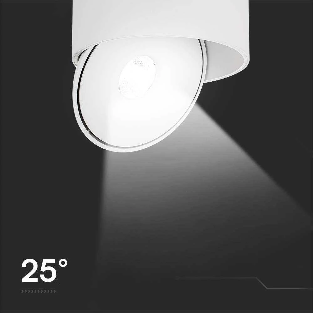 Lubinis šviestuvas V-tac 28W LED paviršinis šviestuvas, baltas, 3000-6400K