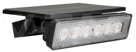 0,9W LED įsmeigiamas lauko šviestuvas, juodas, 3000K, IP65, su saulės baterija