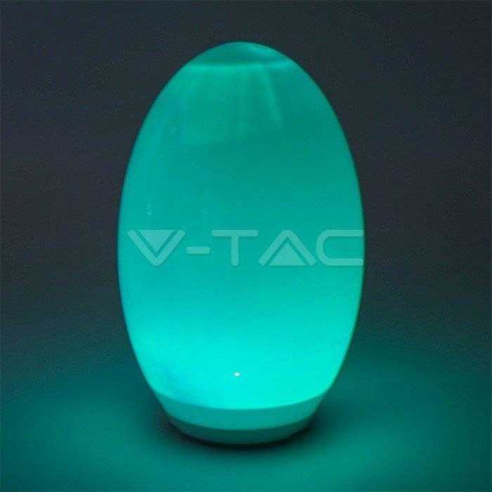 V-tac 0,2W LED įkraunamas lauko šviestuvas, kiaušinio formos, 3000K/RGB, IP44, su saulės baterija