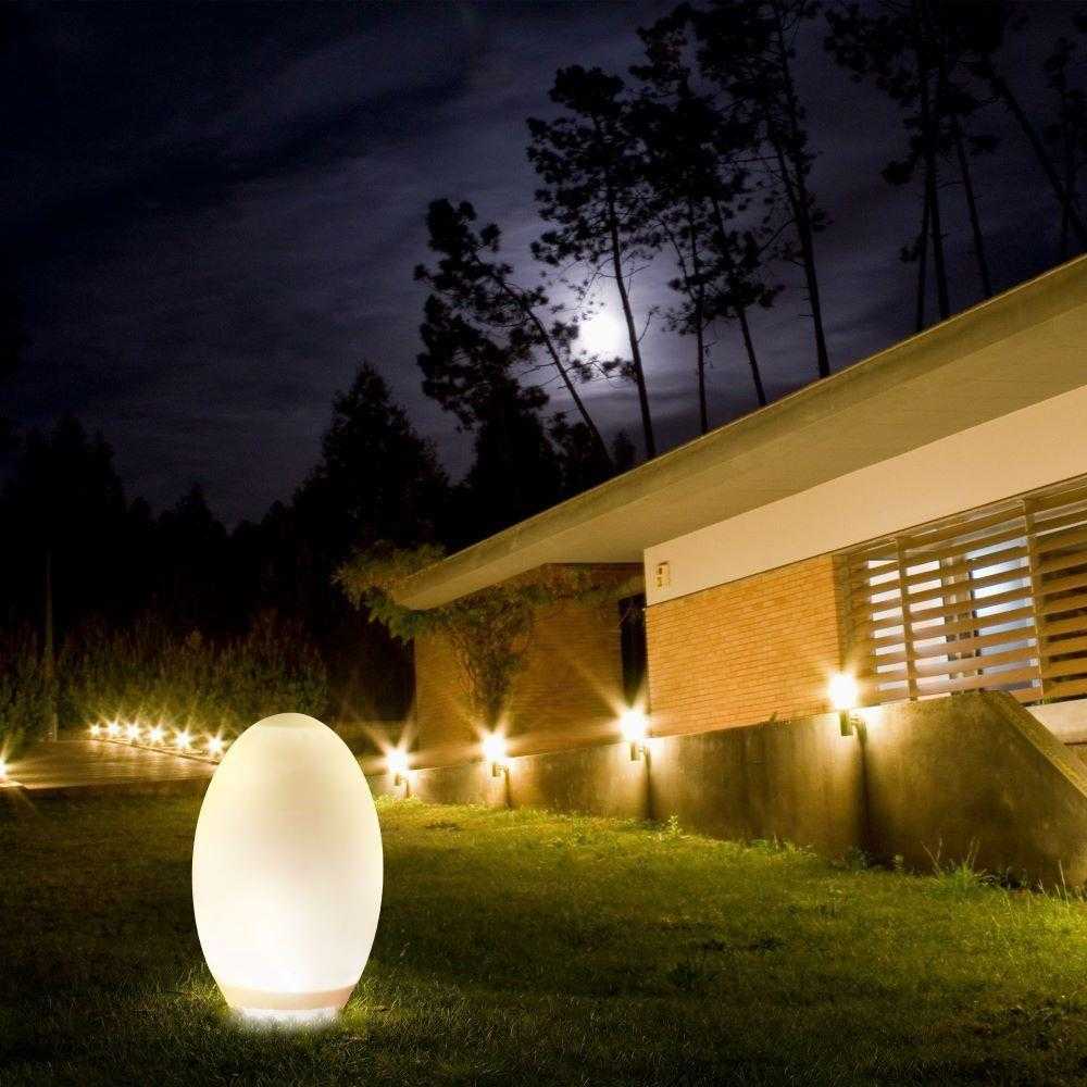 V-tac 0,2W LED įkraunamas lauko šviestuvas, kiaušinio formos, 3000K/RGB, IP44, su saulės baterija