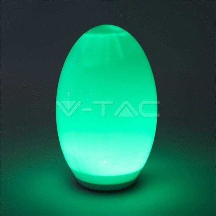 V-tac 0,2W LED įkraunamas lauko šviestuvas, kiaušinio formos, 3000K/RGB, IP44, su saulės baterija