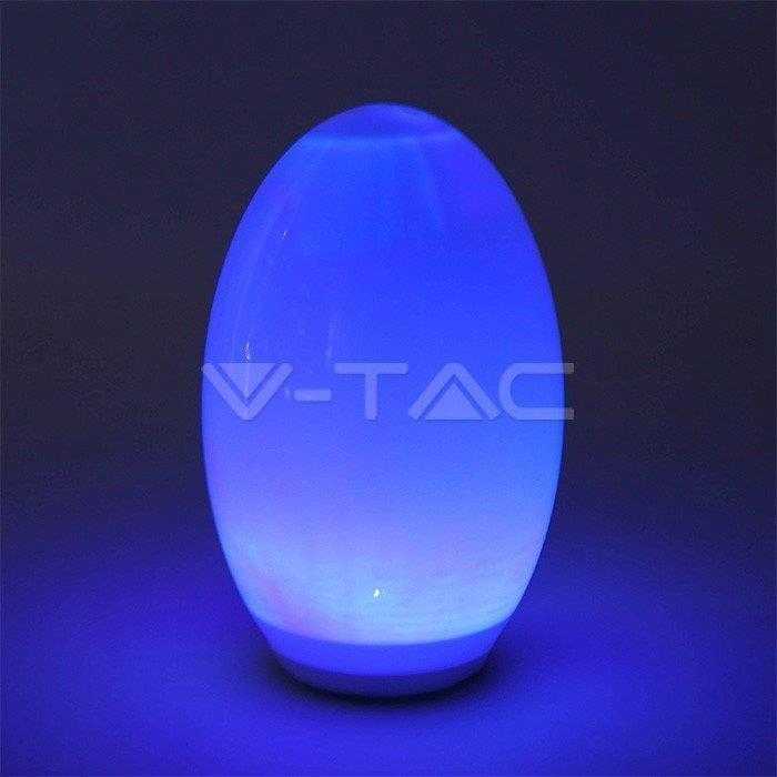 V-tac 0,2W LED įkraunamas lauko šviestuvas, kiaušinio formos, 3000K/RGB, IP44, su saulės baterija