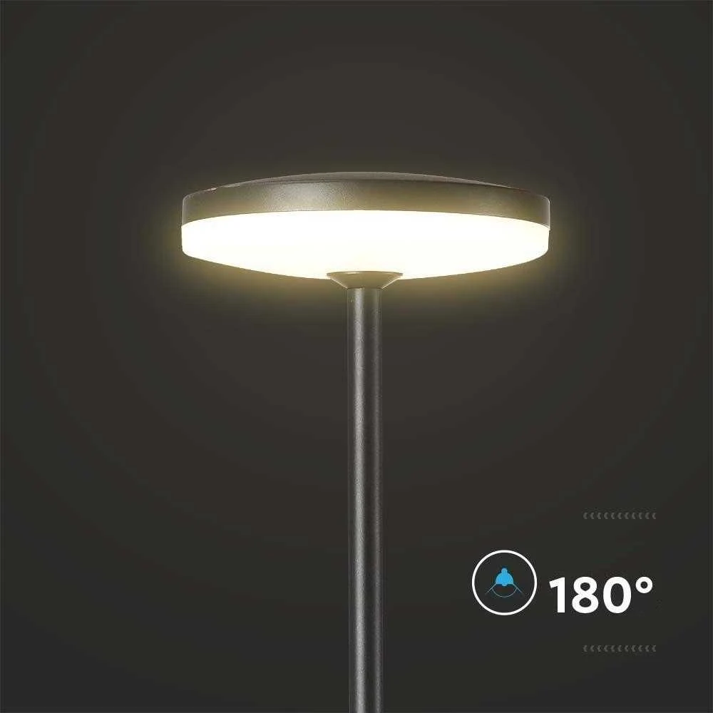 V-tac 12W LED įsmeigiamas/pastatomas lauko šviestuvas, antracito sp., 3000K