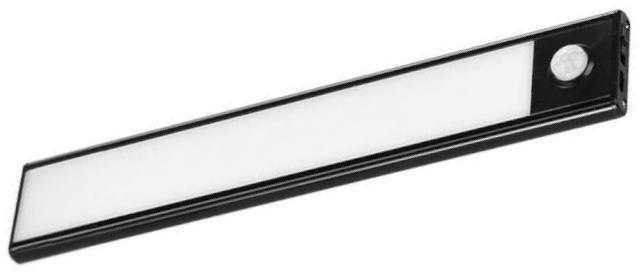 V-tac 1,5W LED įkraunamas linijinis paviršinis šviestuvas, 30cm, juodas, 3000K, su judesio davikliu