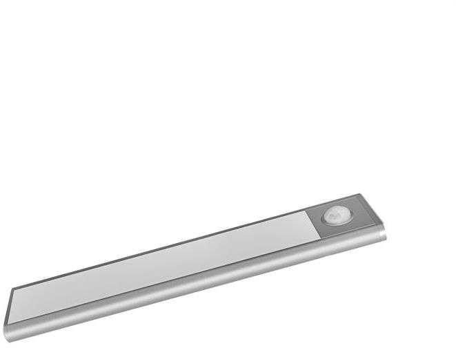 V-tac 1,5W LED įkraunamas linijinis paviršinis šviestuvas, 30cm, sidabro sp., 3000K, su judesio davikliu