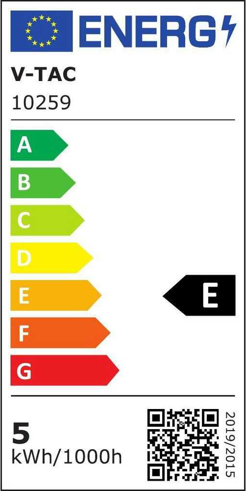 V-tac 5W LED šviestuvas į magnetinius bėgelius, juodas, 6400K, pakreipiamas