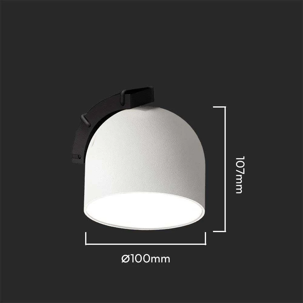 V-tac 12W LED pakabinamas šviestuvas, baltu korpusu, 3000K, tvirtinamas ant 48V magnetinio dirželio