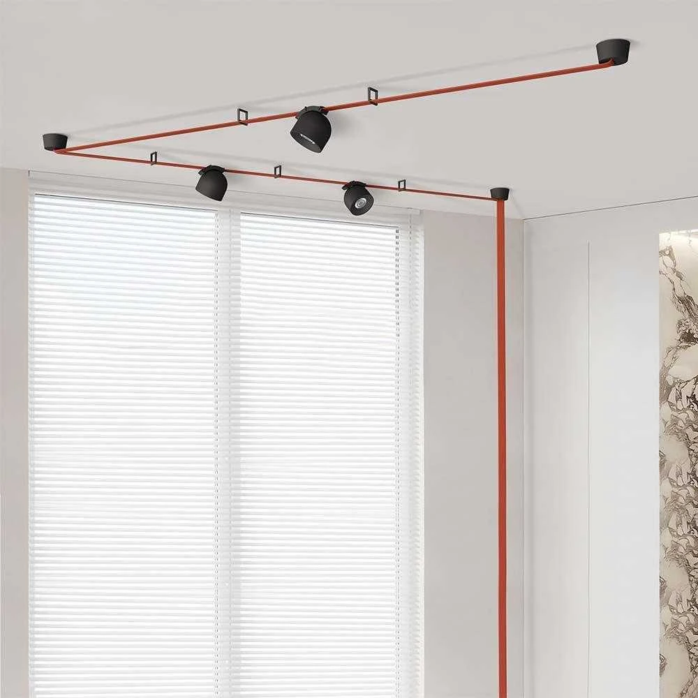 V-tac 12W LED pakabinamas šviestuvas, juodas, 3000K, tvirtinamas ant 48V magnetinio dirželio