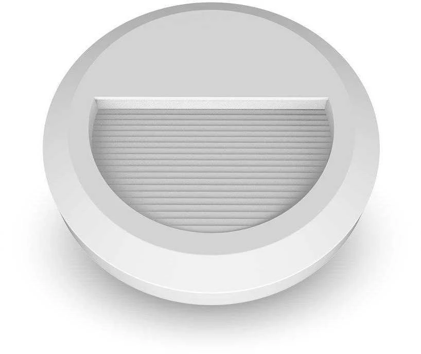 2W apvalus šviestuvas, baltas, IP65, 3000K