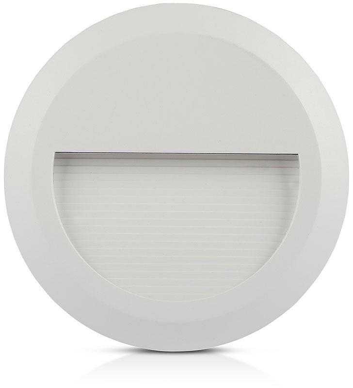 V-tac 2W LED sieninis lauko šviestuvas, baltas, 3000K, IP65