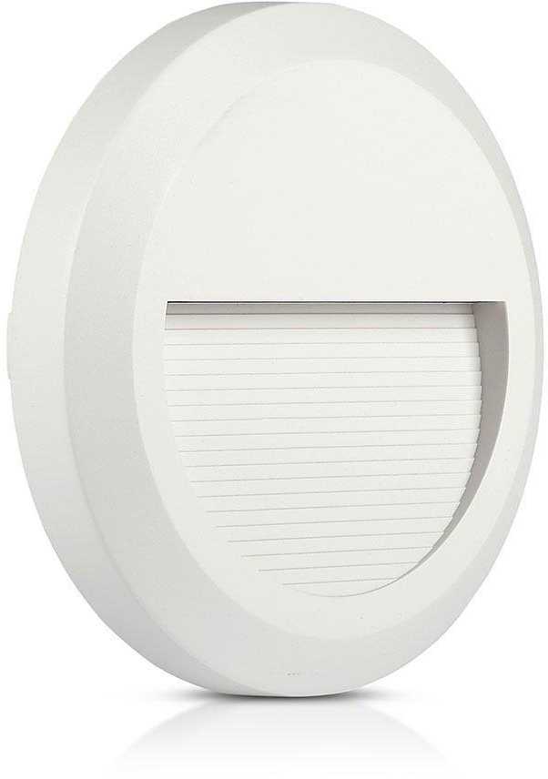 V-tac 2W LED sieninis lauko šviestuvas, baltas, 3000K, IP65