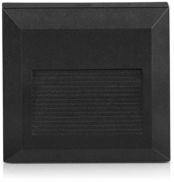 V-tac 2W LED paviršinis šviestuvas, juodas, 3000K, IP65