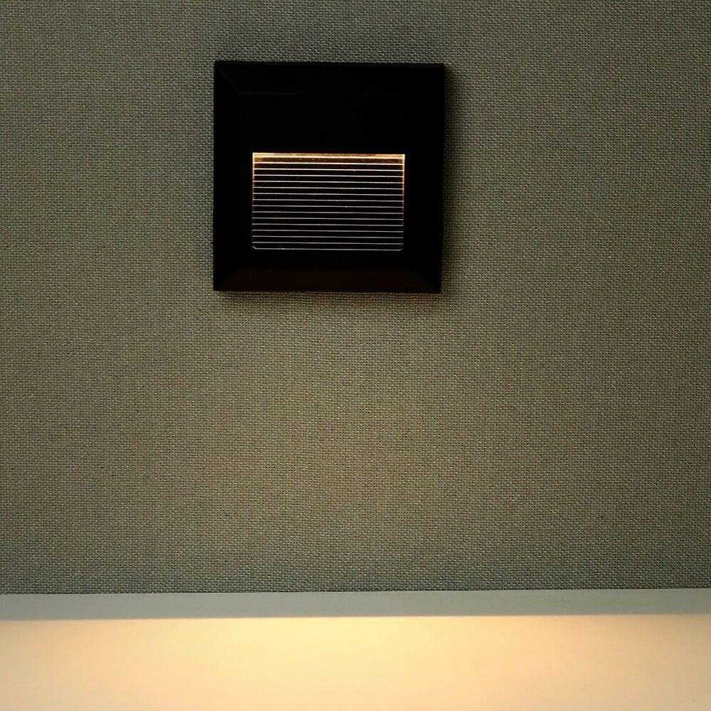 V-tac 2W LED paviršinis šviestuvas, juodas, 4000K, IP65