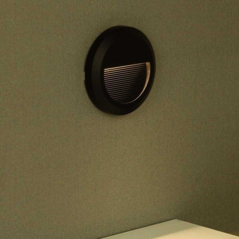 V-tac 2W LED paviršinis šviestuvas, juodas, 3000K, IP65