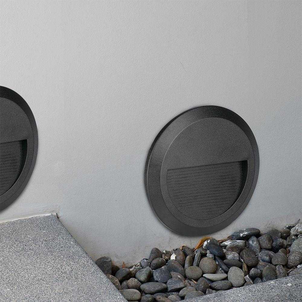 V-tac 2W LED paviršinis šviestuvas, juodas, 3000K, IP65