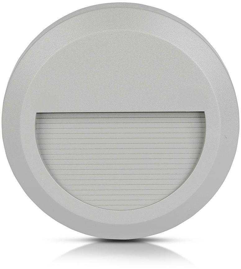 V-tac 2W LED paviršinis šviestuvas, pilkas, 3000K, IP65