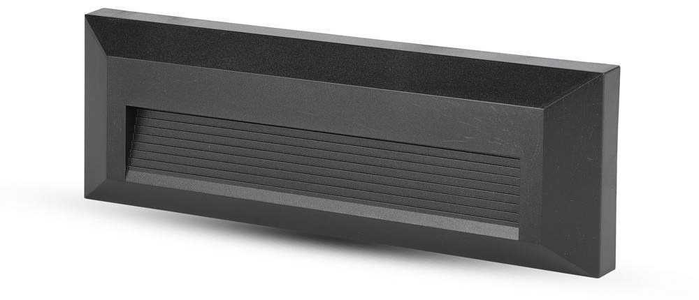 V-tac 3W LED paviršinis šviestuvas, juodas, 3000K, IP65