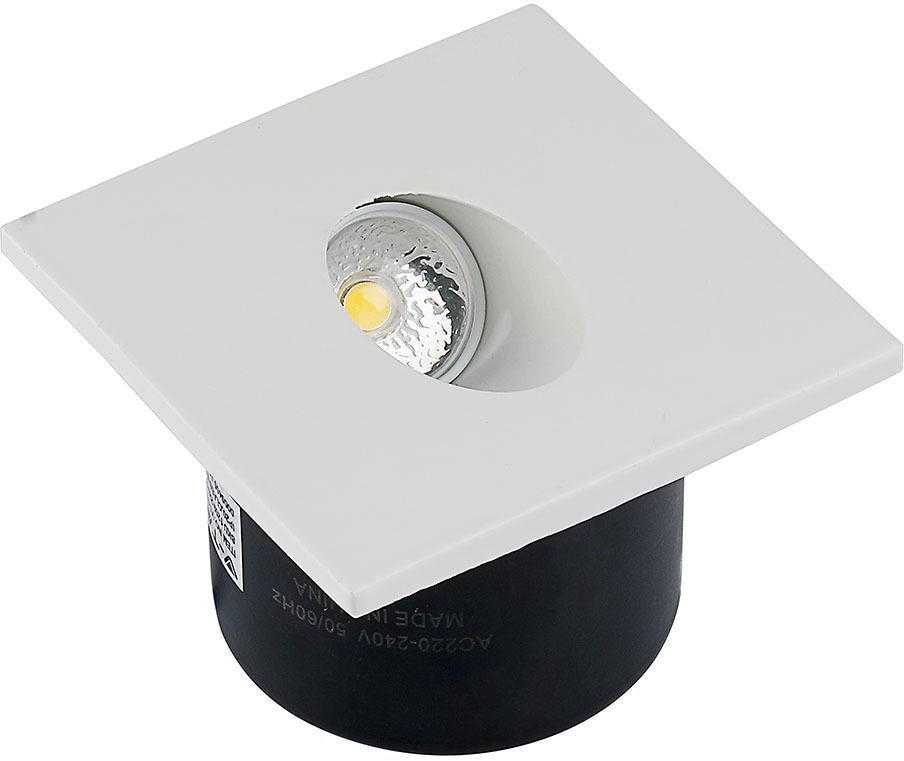 V-tac 3W LED įleidžiamas sieninis šviestuvas, baltas, 3000K