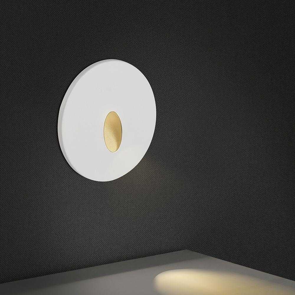 3W LED įleidžiamas sieninis šviestuvas laiptų apšvietimui, juodos/baltos sp., 3000/4200/6400K, IP65