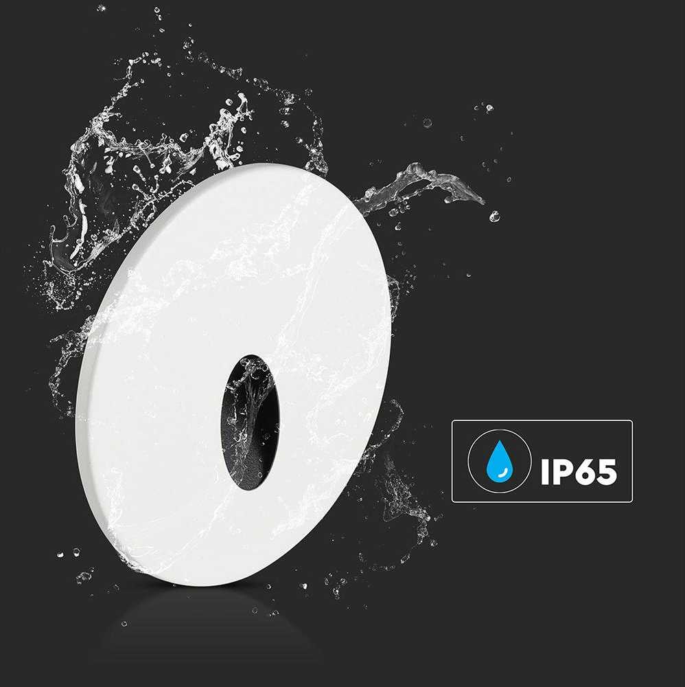3W LED įleidžiamas sieninis šviestuvas laiptų apšvietimui, juodos/baltos sp., 3000/4200/6400K, IP65