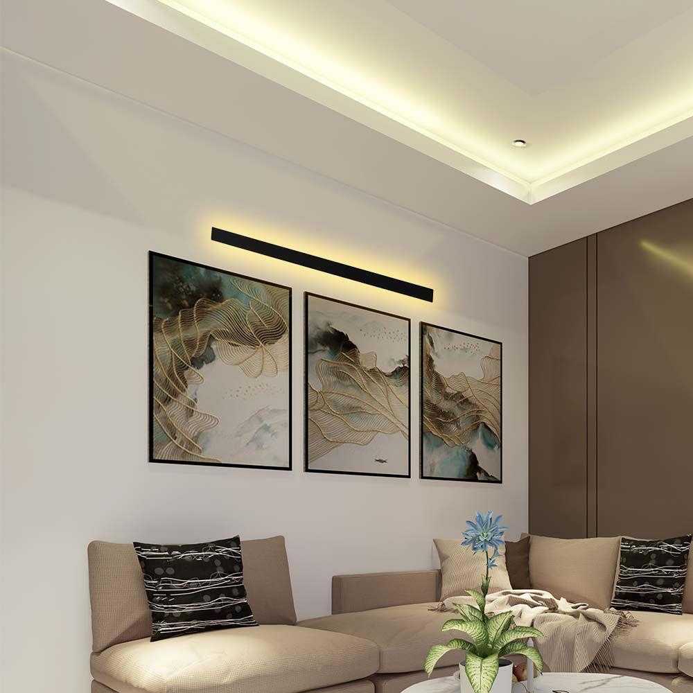 V-tac 10W LED linijinis sieninis šviestuvas, juodas, 4000K
