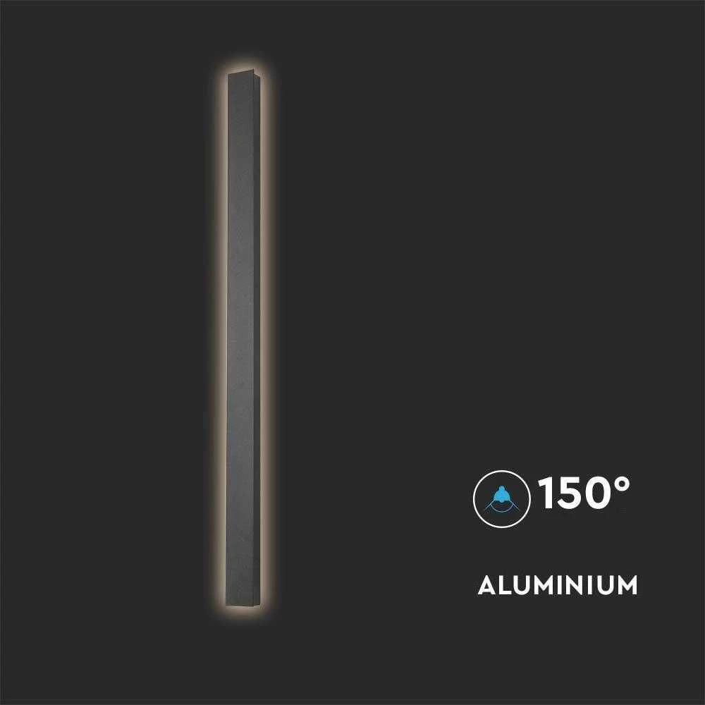 V-tac 10W LED linijinis sieninis šviestuvas, antracito sp., 4000K
